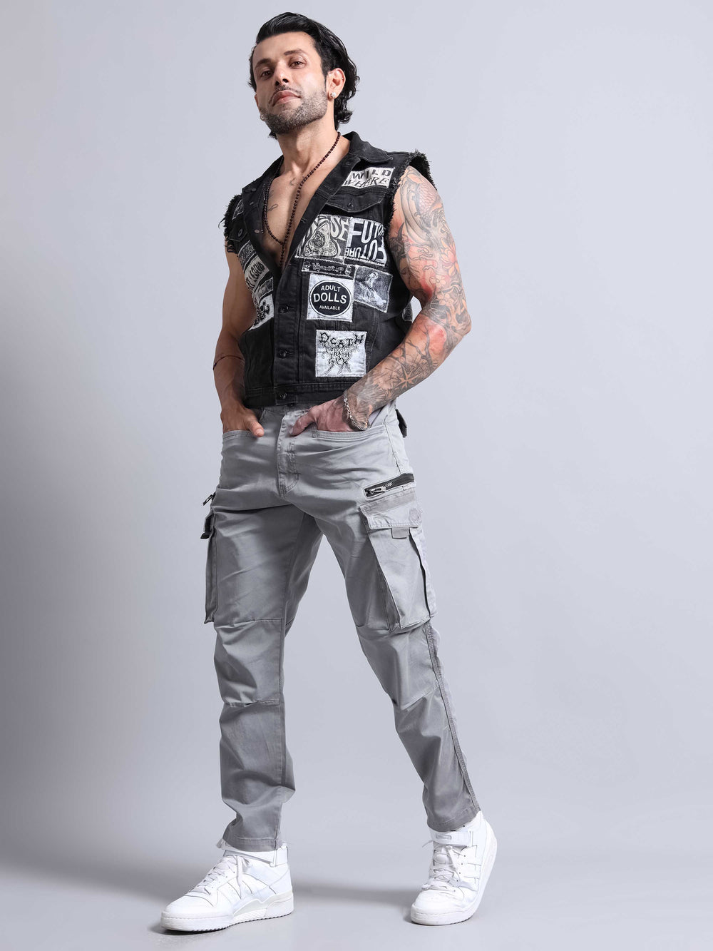 CK Best Cotton Grey Cargo Pants for Men | Stylish Slim Fit | Cristal Kart