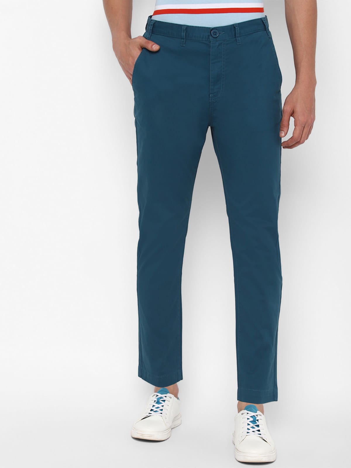 CK Ocean Blue Cotton Trouser for Men | Stylish Slim Fit | Cristal Kart