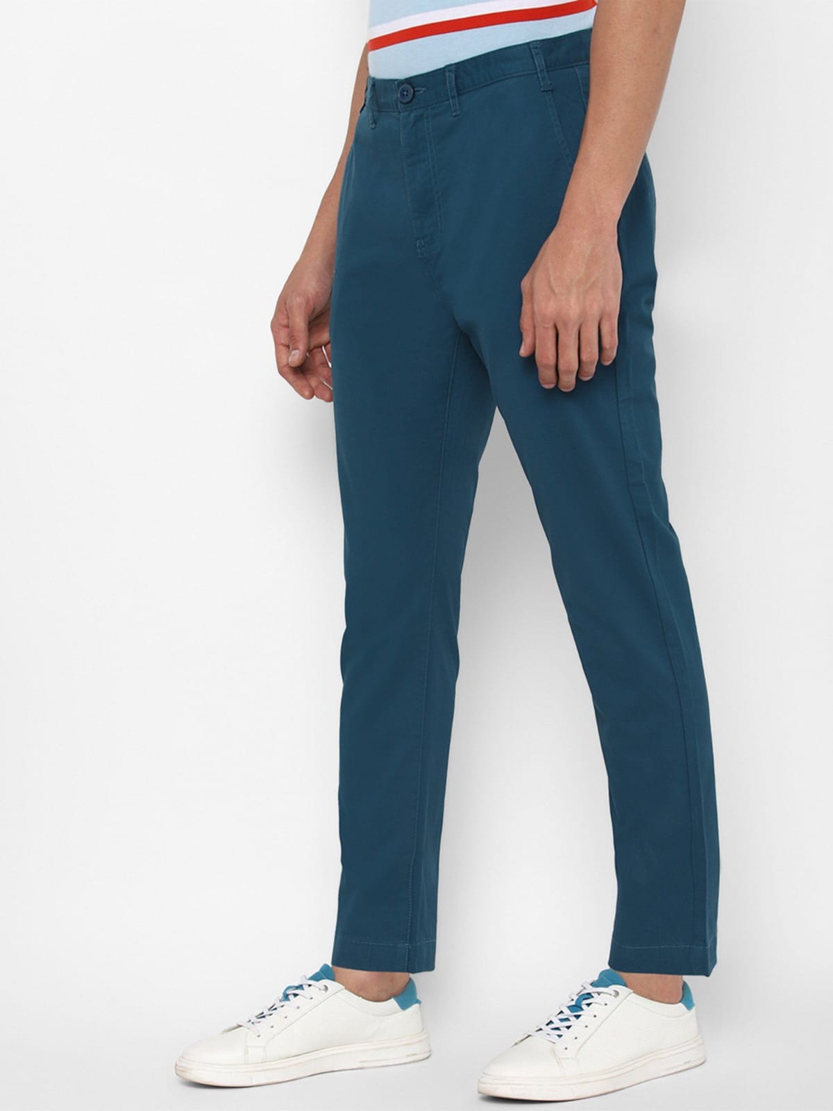 CK Ocean Blue Cotton Trouser for Men | Stylish Slim Fit | Cristal Kart