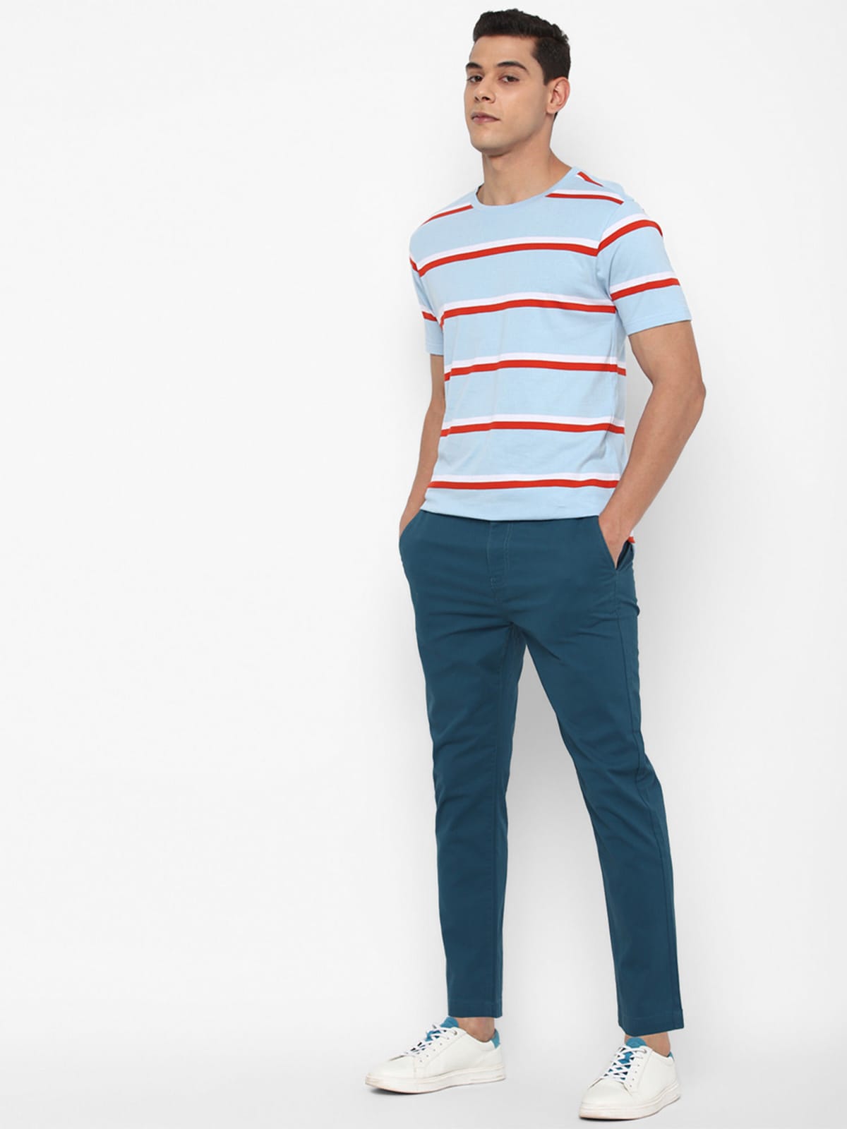 CK Ocean Blue Cotton Trouser for Men | Stylish Slim Fit | Cristal Kart
