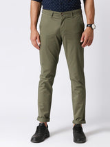 CK Olive Green Men’s Trouser | Premium Cotton Slim Fit | Cristal Kart