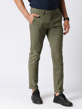 CK Olive Green Men’s Trouser | Premium Cotton Slim Fit | Cristal Kart