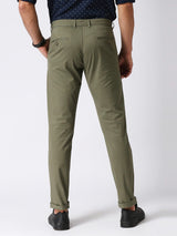 CK Olive Green Men’s Trouser | Premium Cotton Slim Fit | Cristal Kart