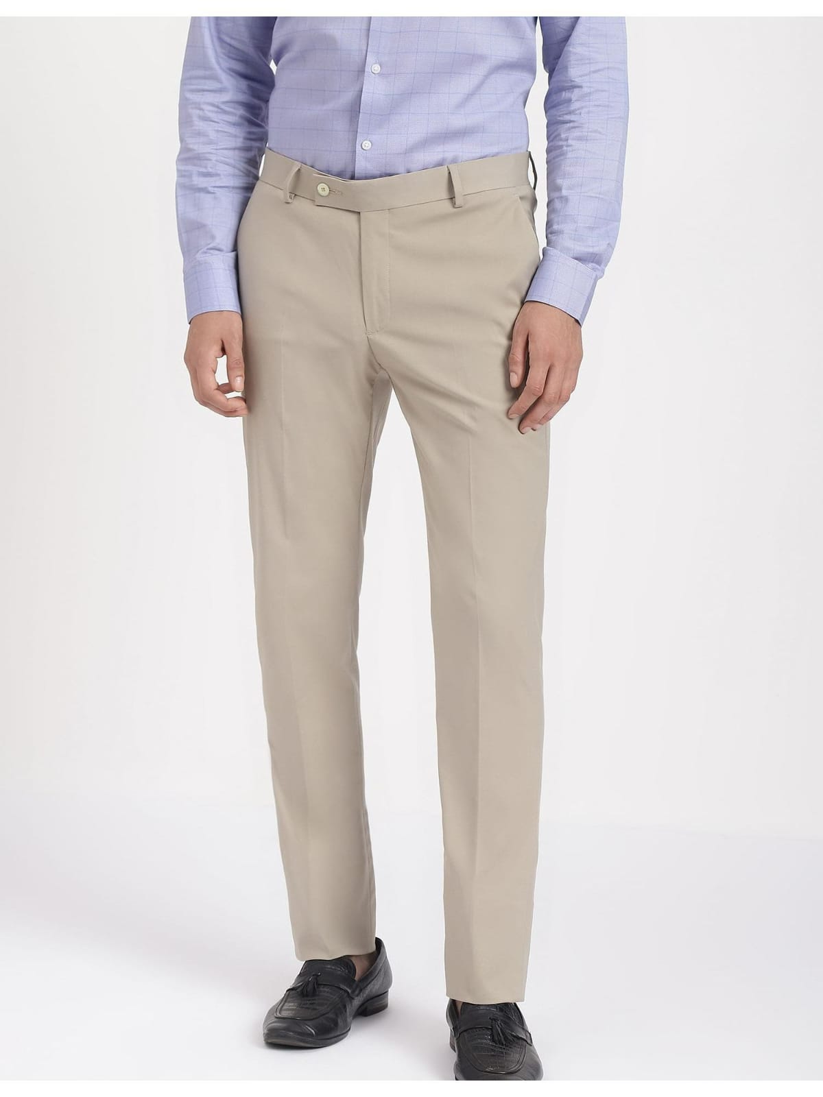 CK Off-White Cotton Men’s Trouser | Stylish Regular Fit | Cristal Kart