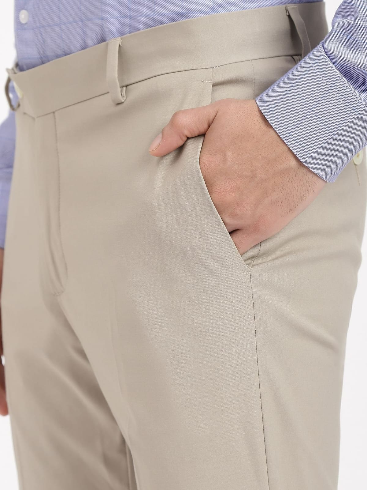 CK Off-White Cotton Men’s Trouser | Stylish Regular Fit | Cristal Kart