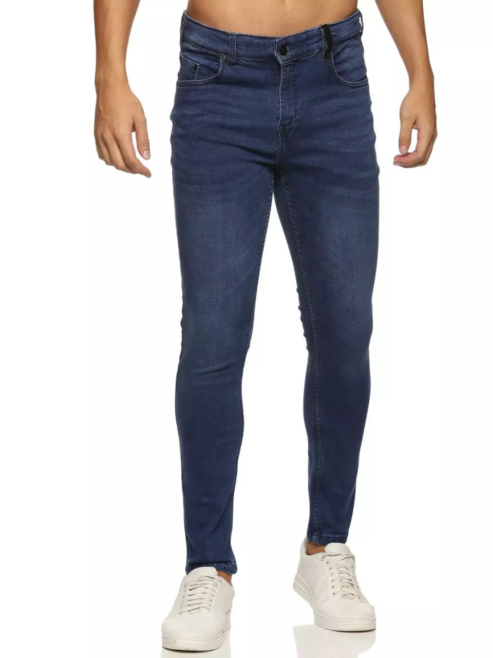 CK Dark Blue Cotton Denim Men’s Jeans | Comfortable Mid-Rise Slim Fit