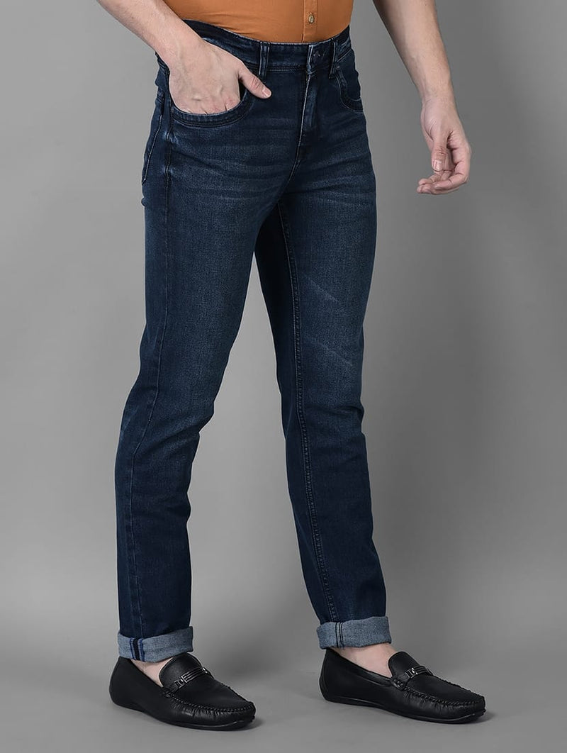 CK Dark Pixel Blue Men’s Jeans | Stylish Slim Fit Denim | Cristal Kart