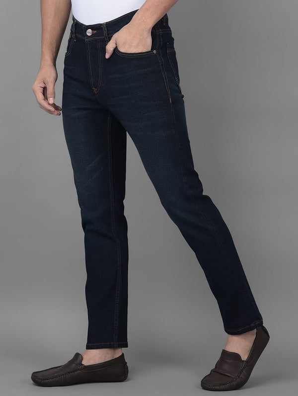 CK Dark Blue Denim Jeans for Men | Slim Fit & Stretchable | Cristal Kart