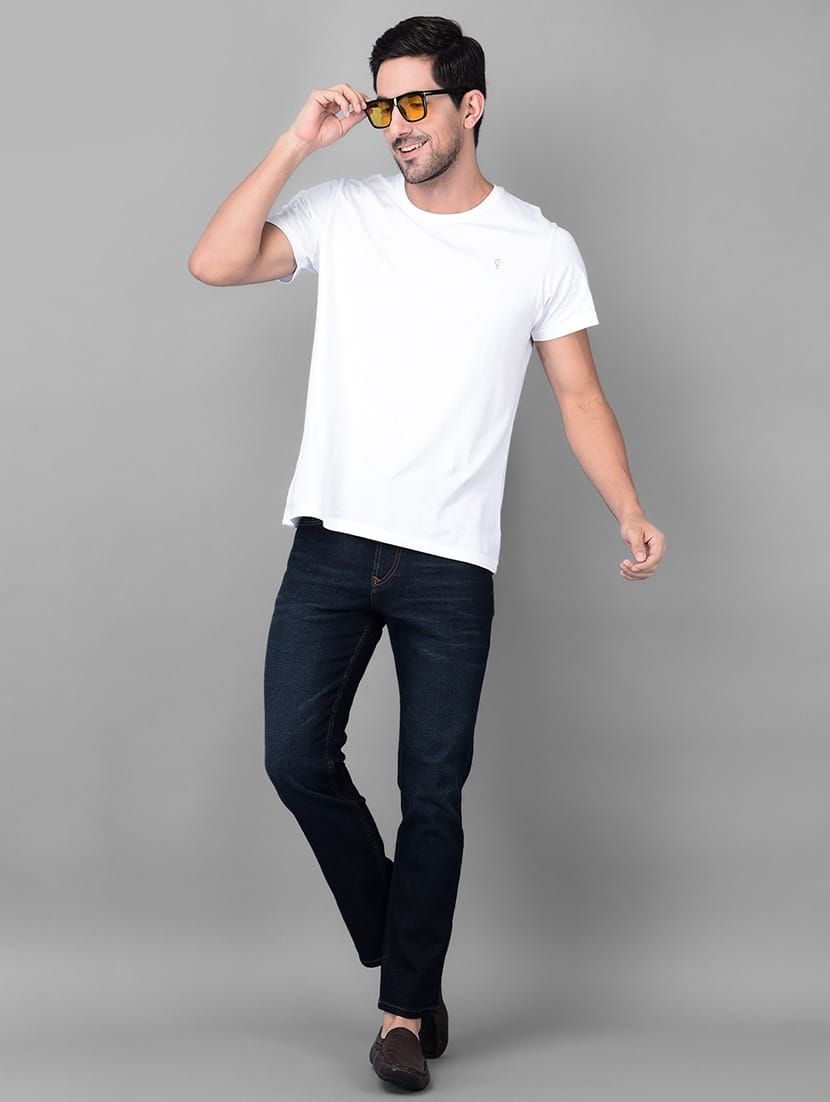 CK Dark Blue Denim Jeans for Men | Slim Fit & Stretchable | Cristal Kart