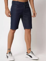 CK Dark Navy Men’s Shorts | Slim Fit Cotton Denim | Cristal Kart
