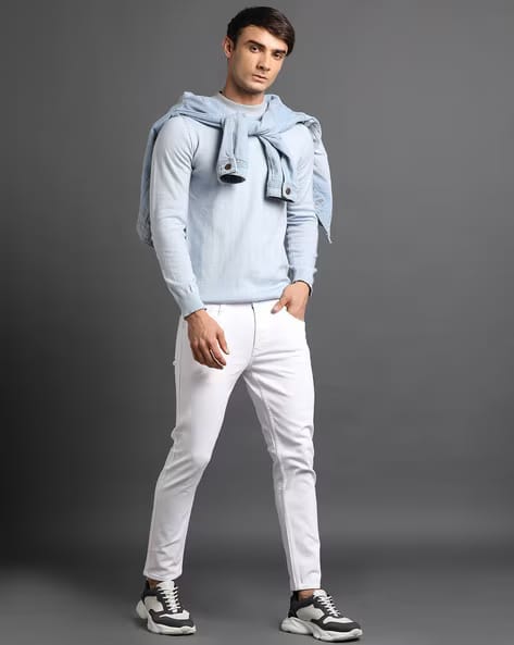 CK Best White Men’s Jeans | Slim Fit Stretchable Denim | Cristal Kart
