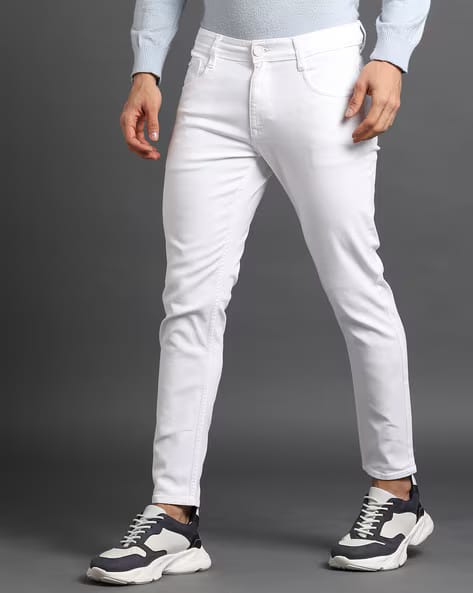 CK Best White Men’s Jeans | Slim Fit Stretchable Denim | Cristal Kart
