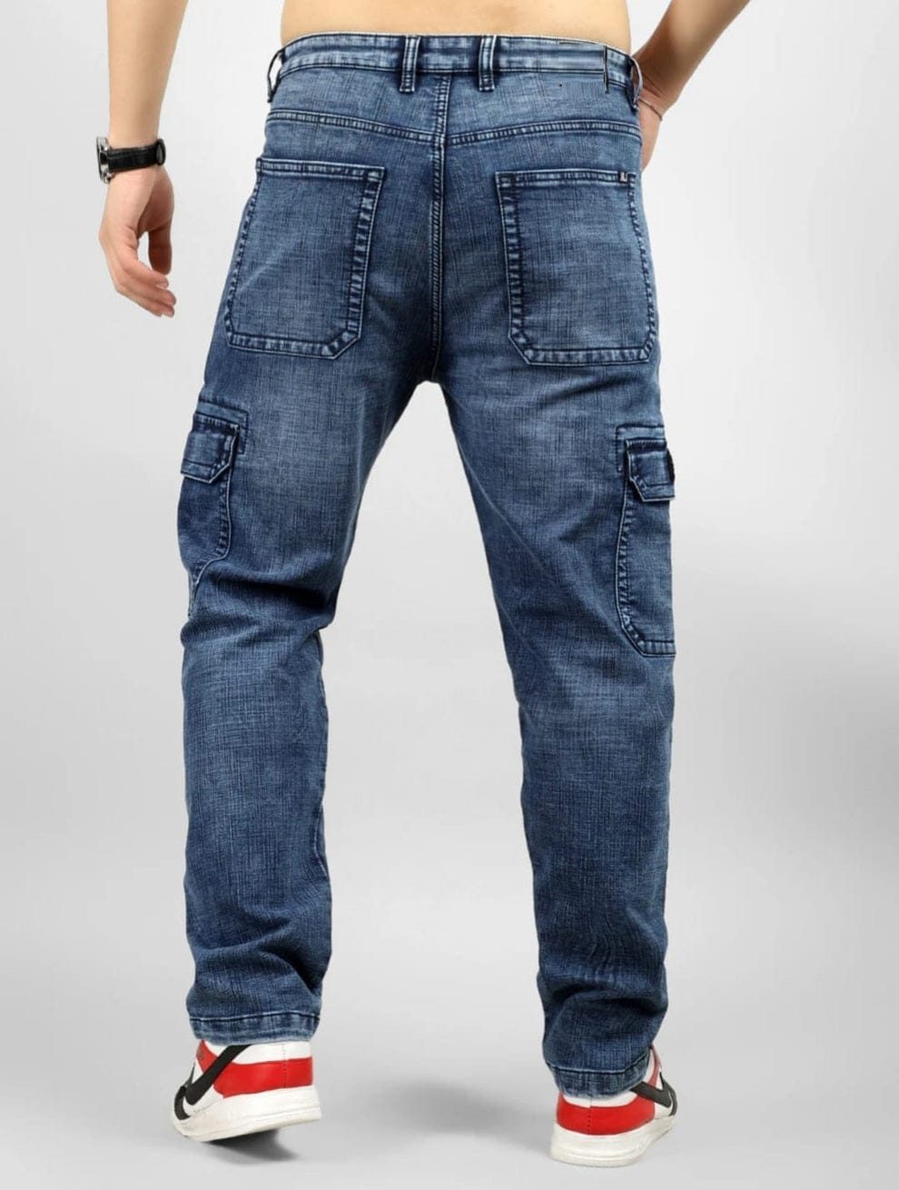 CK Best Dark Blue Men’s Cargo | Premium Denim Cotton Slim Fit | Cristal Kart