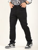 CK Black Cotton Cargo Pants for Men | Durable Casual Wear | Cristal Kart