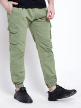 CK Olive Green Cotton Cargo Pants for Men | Comfortable Casual Wear | Cristal Kart