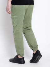 CK Olive Green Cotton Cargo Pants for Men | Comfortable Casual Wear | Cristal Kart